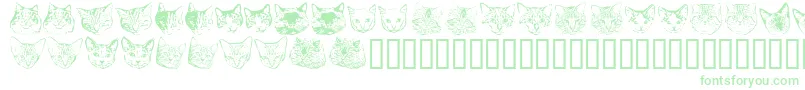 Kittyprint Font – Green Fonts on White Background