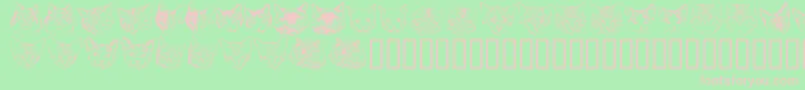 Kittyprint Font – Pink Fonts on Green Background