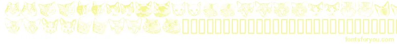 Kittyprint Font – Yellow Fonts on White Background