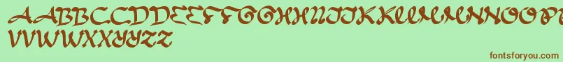 Entertainment Font – Brown Fonts on Green Background