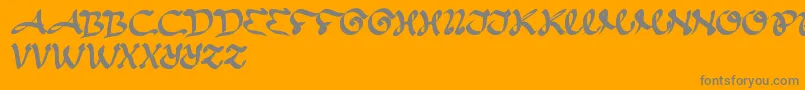 Entertainment Font – Gray Fonts on Orange Background