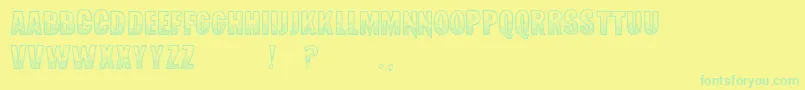 RedSnapper Font – Green Fonts on Yellow Background