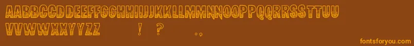RedSnapper Font – Orange Fonts on Brown Background