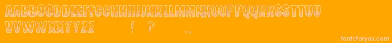 RedSnapper Font – Pink Fonts on Orange Background