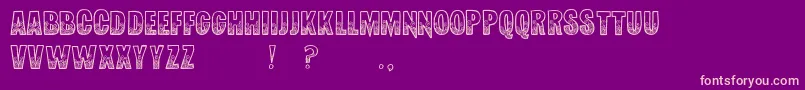 RedSnapper Font – Pink Fonts on Purple Background