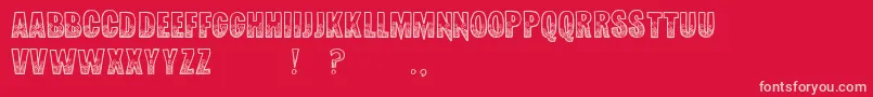 Czcionka RedSnapper – różowe czcionki na czerwonym tle