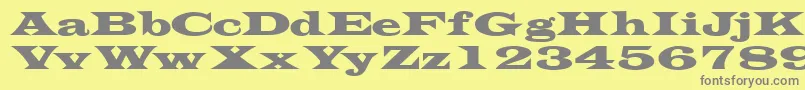 Transversessk Font – Gray Fonts on Yellow Background