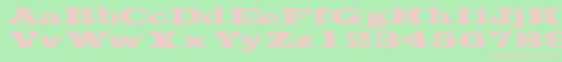 Transversessk Font – Pink Fonts on Green Background