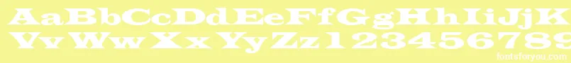 Transversessk Font – White Fonts on Yellow Background