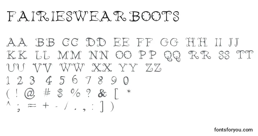 Schriftart FairiesWearBoots (62554) – Alphabet, Zahlen, spezielle Symbole