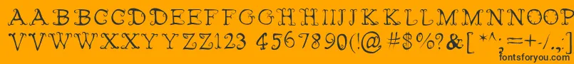 FairiesWearBoots Font – Black Fonts on Orange Background