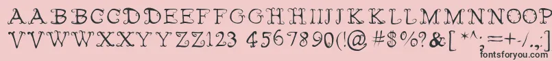 FairiesWearBoots Font – Black Fonts on Pink Background