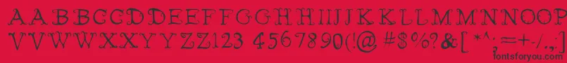 FairiesWearBoots Font – Black Fonts on Red Background