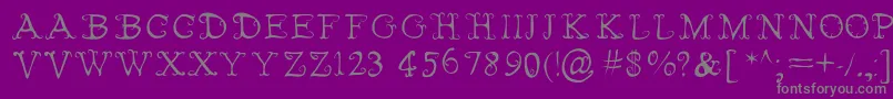 FairiesWearBoots Font – Gray Fonts on Purple Background