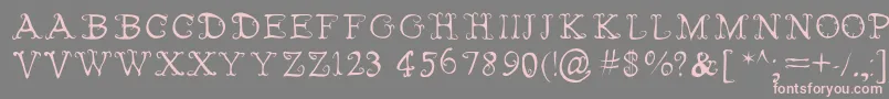 FairiesWearBoots Font – Pink Fonts on Gray Background