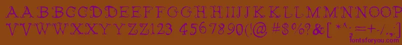 FairiesWearBoots Font – Purple Fonts on Brown Background