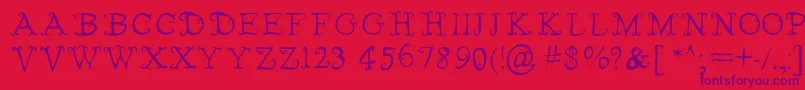 FairiesWearBoots Font – Purple Fonts on Red Background