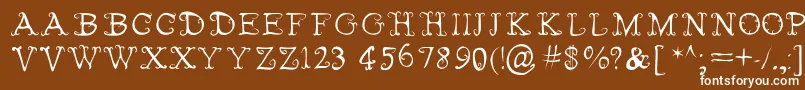 FairiesWearBoots Font – White Fonts on Brown Background