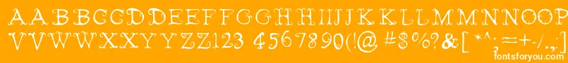 FairiesWearBoots Font – White Fonts on Orange Background