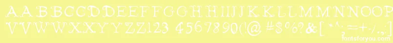 FairiesWearBoots Font – White Fonts on Yellow Background