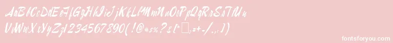 Lampoob2-Schriftart – Weiße Schriften auf rosa Hintergrund