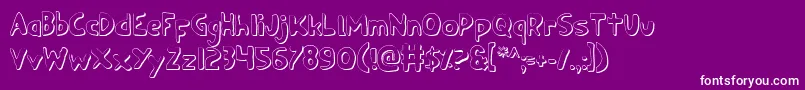 OzymandiasOutline Font – White Fonts on Purple Background