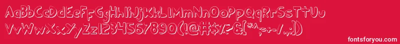 OzymandiasOutline Font – White Fonts on Red Background