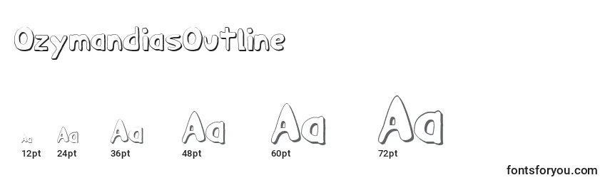 Размеры шрифта OzymandiasOutline