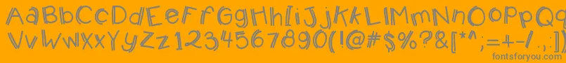 Kbjumpingjellybeans Font – Gray Fonts on Orange Background