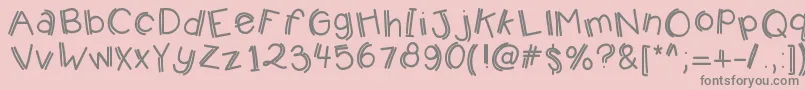 Kbjumpingjellybeans Font – Gray Fonts on Pink Background