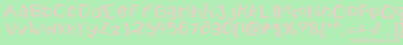 Kbjumpingjellybeans Font – Pink Fonts on Green Background