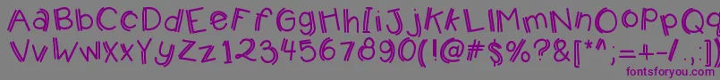 Kbjumpingjellybeans Font – Purple Fonts on Gray Background