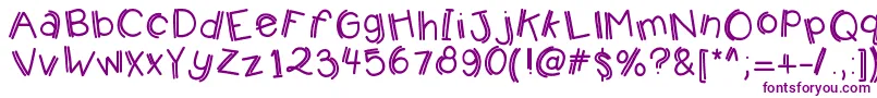 Kbjumpingjellybeans Font – Purple Fonts on White Background