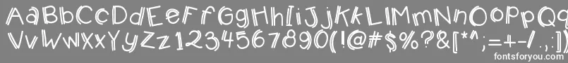 Kbjumpingjellybeans Font – White Fonts on Gray Background