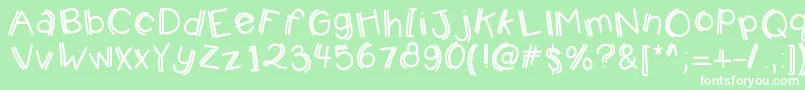 Kbjumpingjellybeans Font – White Fonts on Green Background