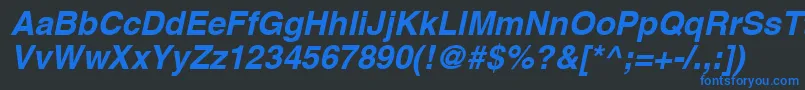 Aghcbo Font – Blue Fonts on Black Background