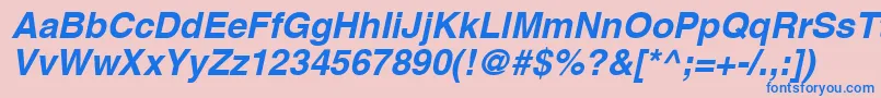 Aghcbo Font – Blue Fonts on Pink Background