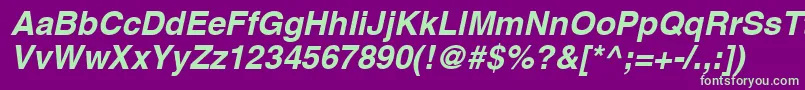 Aghcbo Font – Green Fonts on Purple Background