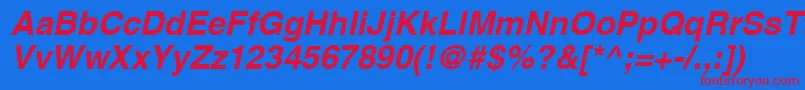 Aghcbo Font – Red Fonts on Blue Background
