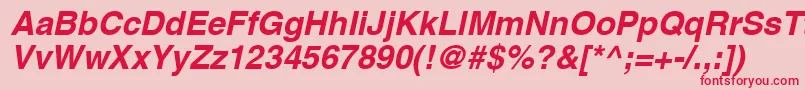 フォントAghcbo – ピンクの背景に赤い文字