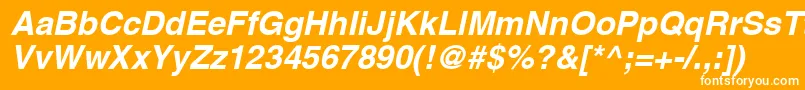 Aghcbo Font – White Fonts on Orange Background