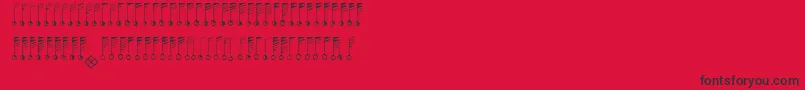 EsriWeather Font – Black Fonts on Red Background