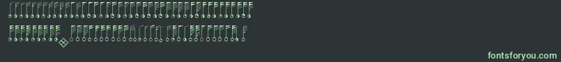 EsriWeather Font – Green Fonts on Black Background