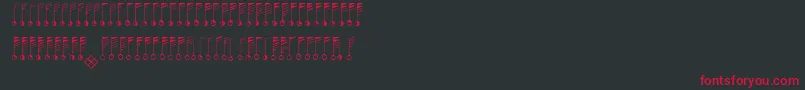 EsriWeather Font – Red Fonts on Black Background