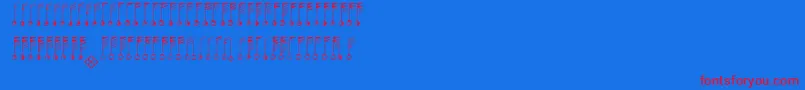 EsriWeather Font – Red Fonts on Blue Background