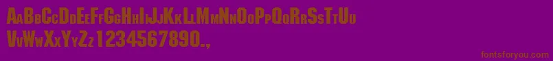 TqfMachine Font – Brown Fonts on Purple Background