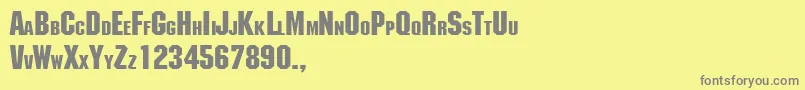 More about TqfMachine Font TqfMachine Font – Gray Fonts on Yellow Background