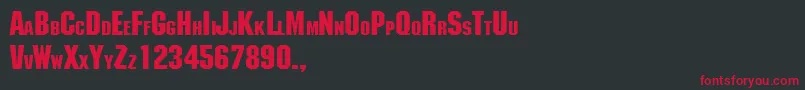 TqfMachine Font – Red Fonts on Black Background