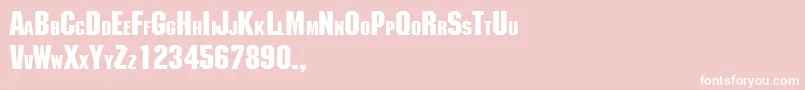 TqfMachine Font – White Fonts on Pink Background