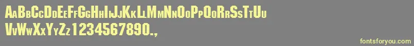 Шрифт TqfMachine – жёлтые шрифты на сером фоне